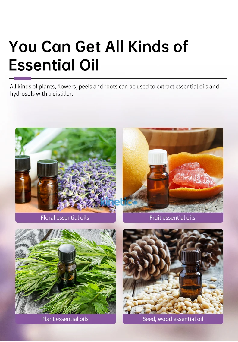 Herbal Oil Extract Steam Distillation Essential Oil Extraction Machine