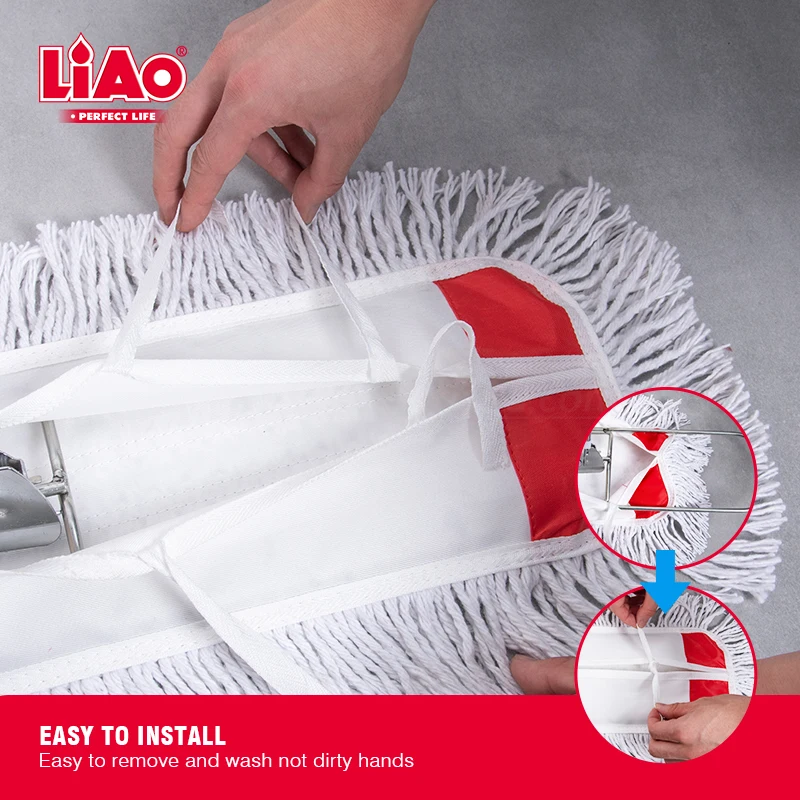 Buy Liao Wet Mop Floor Cleaning Cotton With Steel Stick Medium 1