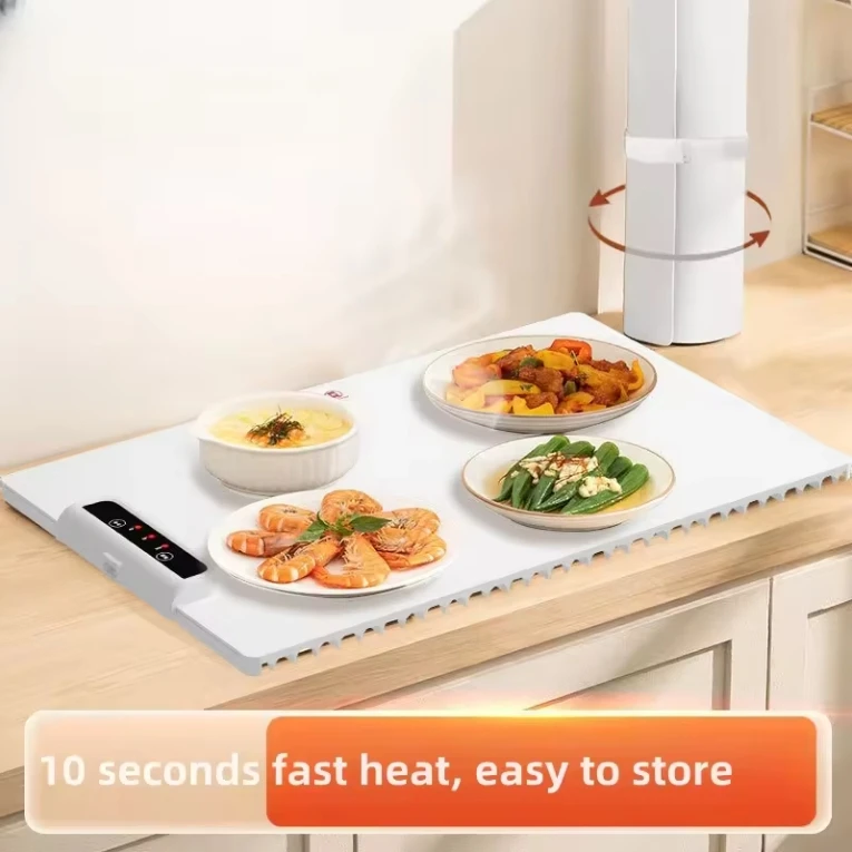 Portable Household Foldable Constant Temperature Heating Electric Silicone Food Warming Tray
