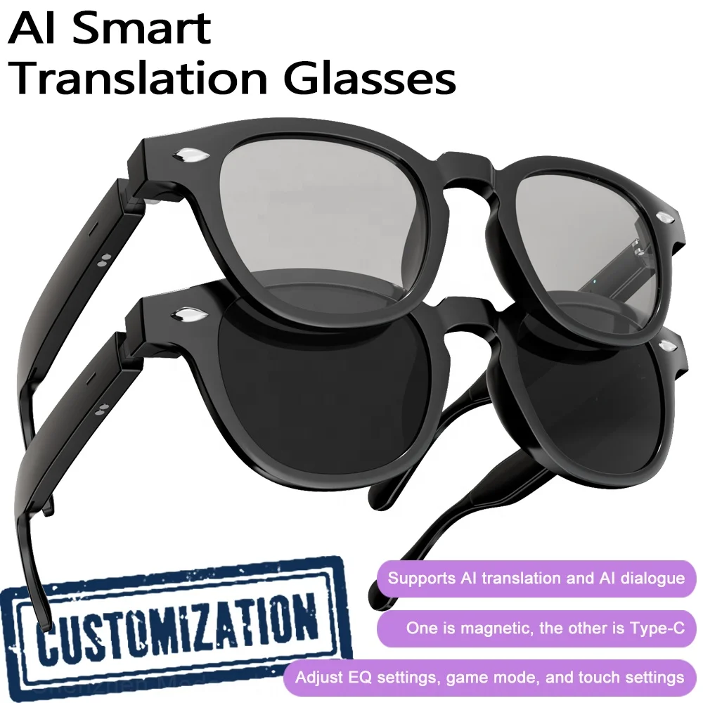 Lunettes Intelligentes Avec Haut-parleur Et Traduction - Neuf, Technologie Audio Intégrée