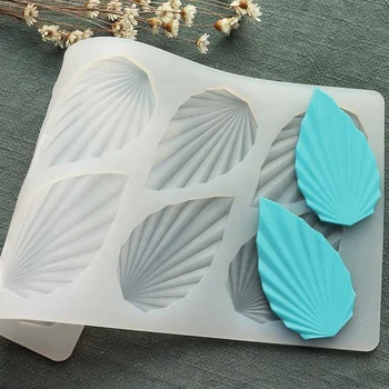 Glossy surface multi-function Innoxious palm tree mini leaves silicone mold