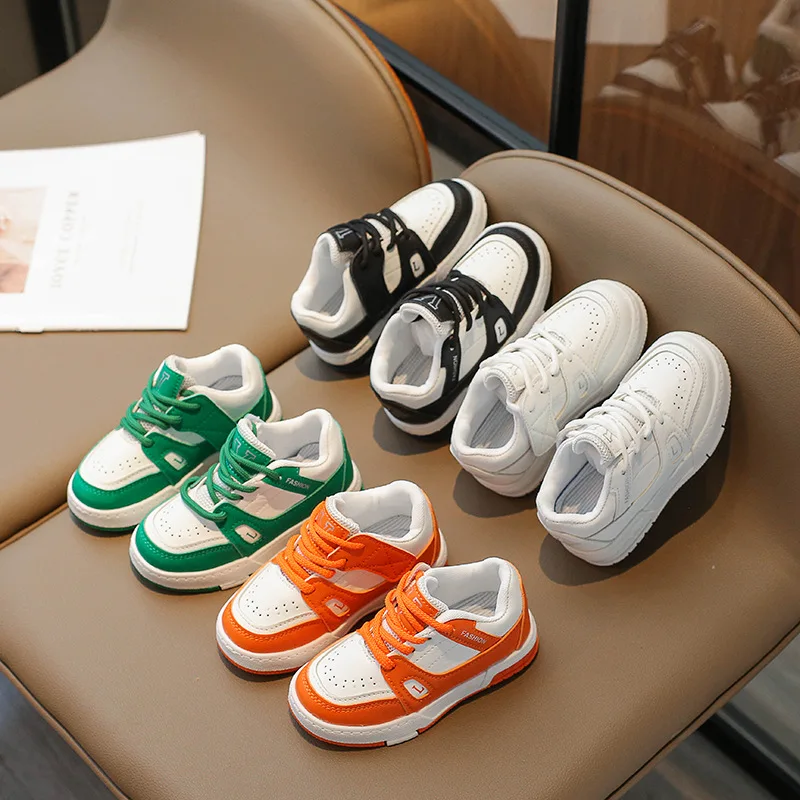 Casual Sneakers for Kids Girls Contrast Color Shoes Boys Sport Sneakers  Children School Shoes Mixed Color Teens Design Sneakers