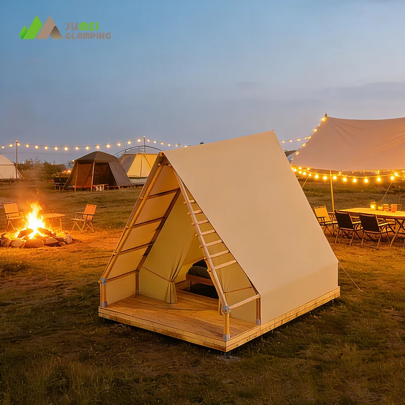Luxus-Glamping-Zelte Outdoor-Ausrstung Wander- und Campingzelt Kleines  Windbestndiges Safari-Zelt