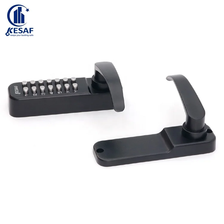 Security Single Side Code Door Lock Keyless Password Mechanical Combination Door Lock Push Button Lock with Flat Handle
