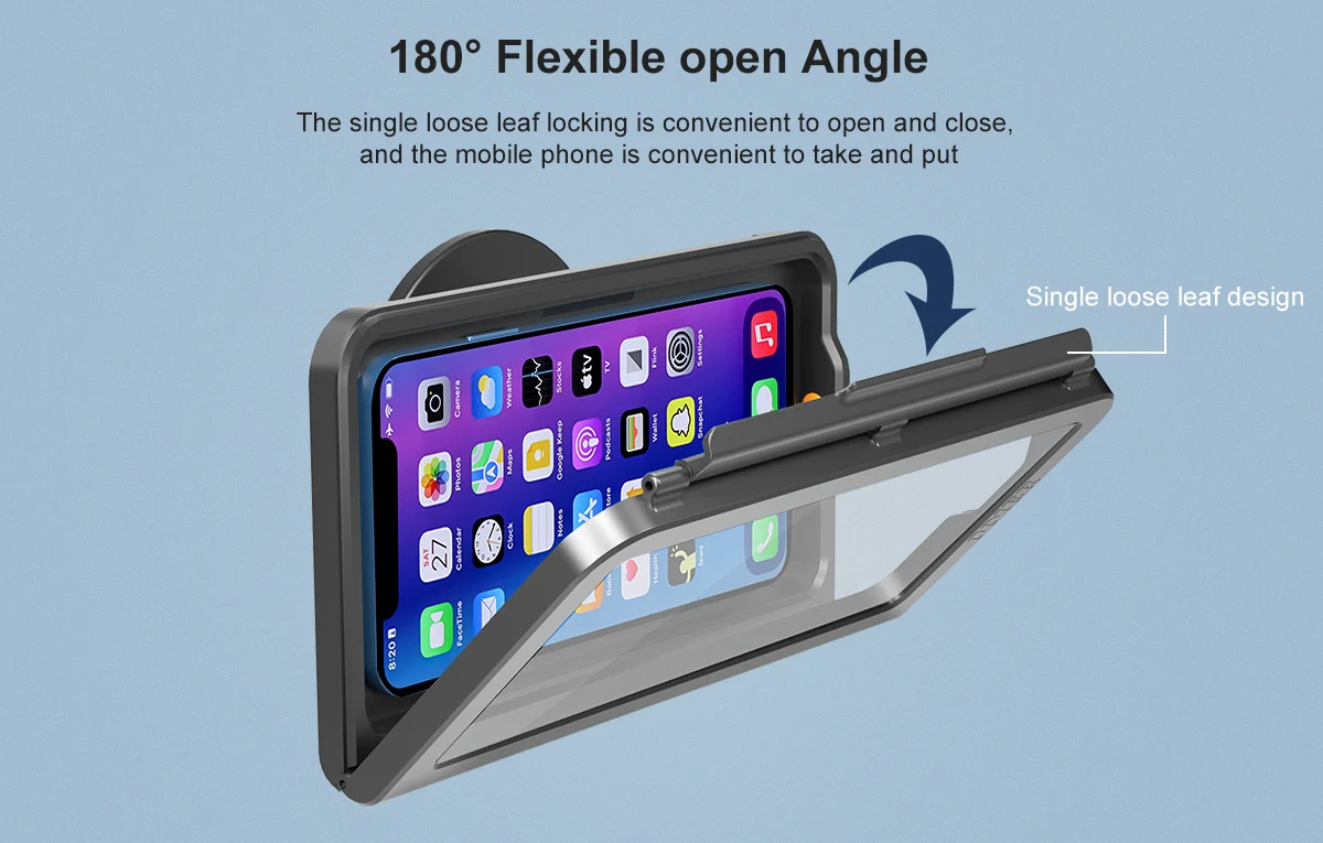 Wall Mounted Phone Stand Bathroom Waterproof Phone Holder Waterproof