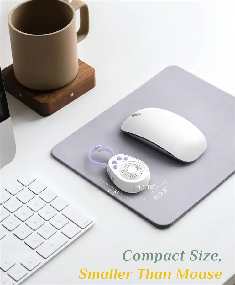 20 Soothing Sounds Only 74g Easy to Pocket and Travel White Noise Machine Mini Portable Sleeping Sound Machine for Adult