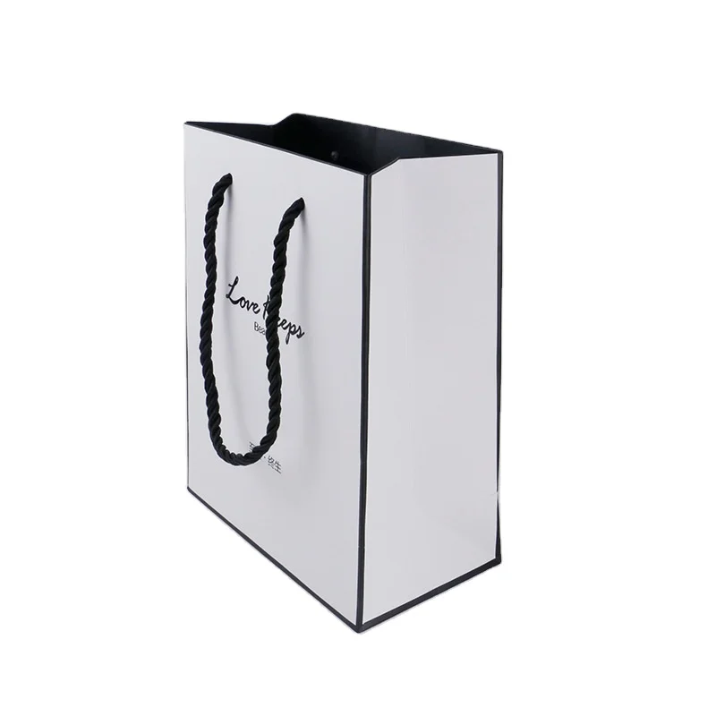 Jinayon – Sacola de Compras Personalizada em Papel, de Alta Qualidade, Reciclável e Ecológica, com Impressão Offset, Ideal para Supermercados e Shoppings, MOQ Baixo para Negócios