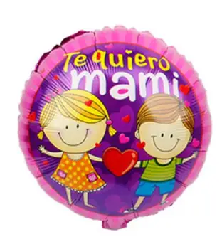 New 18-inch Spanish Mother's Day Balloon Heart Shape Mother's Day Aluminum Balloon Mother's Day Party Decorative Balloon