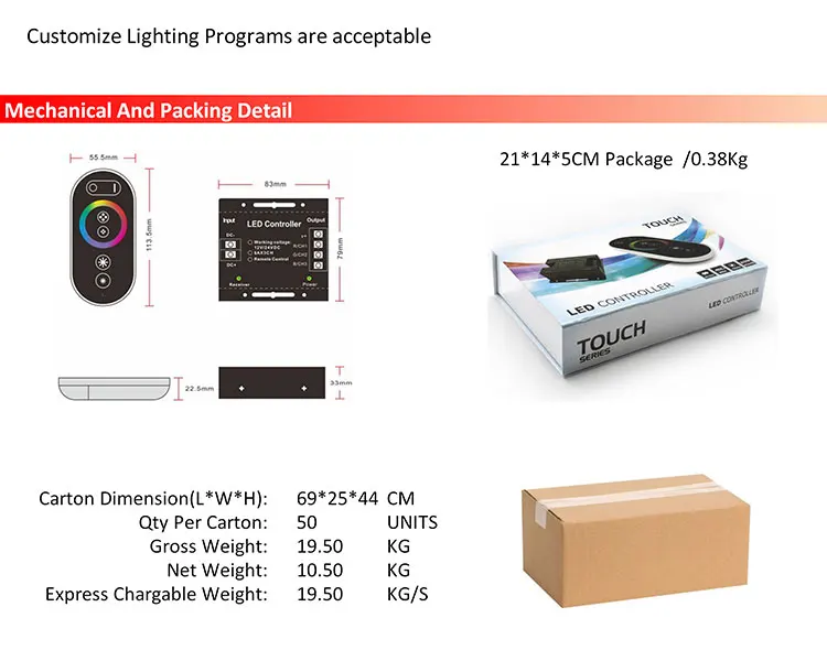Led Remote Controller Ce Rohs 12v 30a 24v 24a 48v Rgb Led Neon Strip