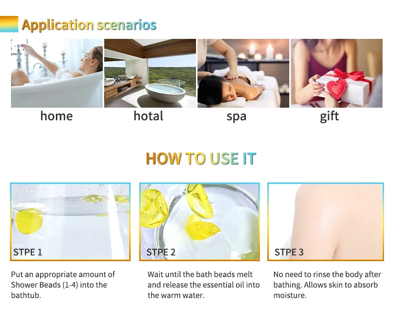 Bath Beads Wholesale Bulk Round Heart Shape Bath Pearls Capsule Scented