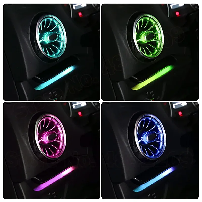 アウディA3 S3 RS3 8V 8Y 8P用256色LEDエアベント内装ライト