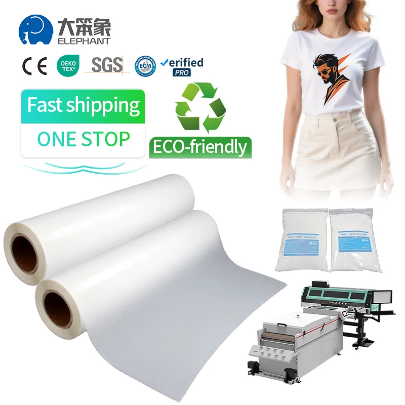 Wholesale 30/60cm DTF PET Film for Cold Peel Transfer - Ideal for Fabric Printing & Textile Applications