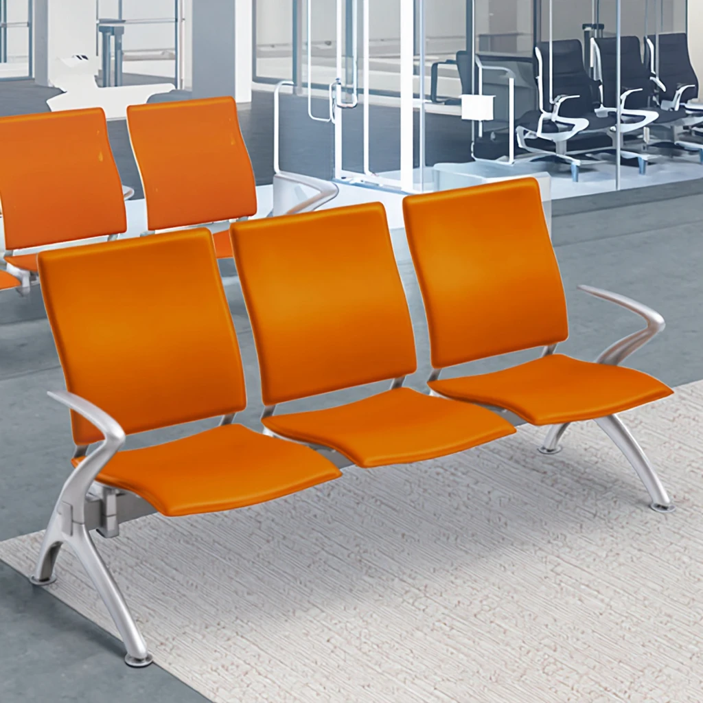 Premium Steel Waiting Room 3 Seat Bench with Ergonomic Design for Hospitals Clinics Modern Corporate Reception Areas 6