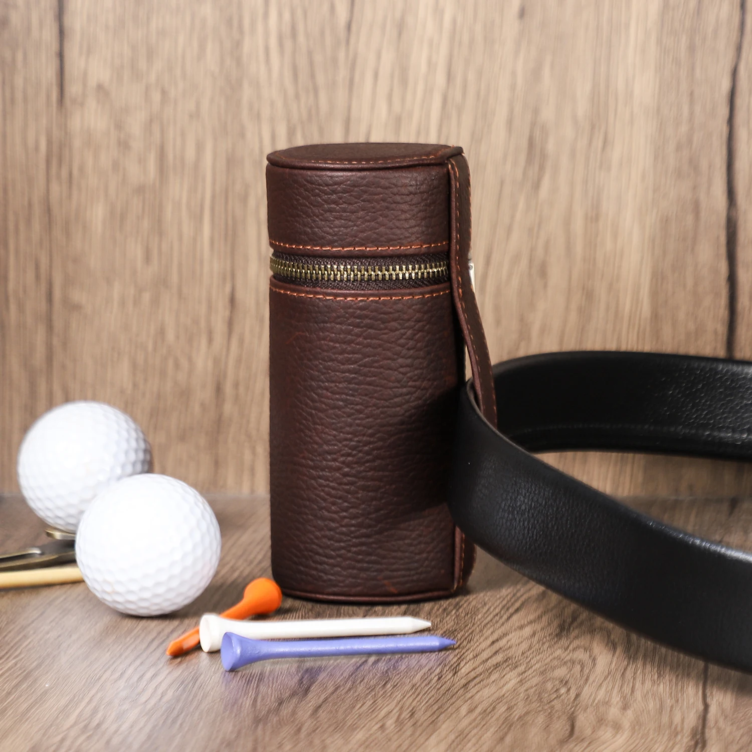 Ready Stock Classic Luxury Zippered Waist Bag Genuine Leather Golf