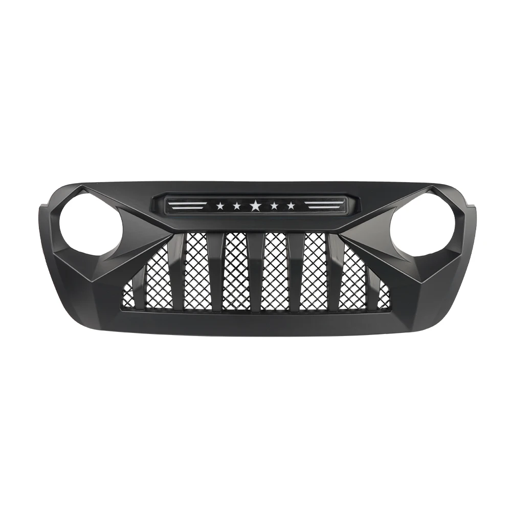 Front Bumper with LED Light Grille for Jeep Wrangler JL/JT 2018-2021 supplier