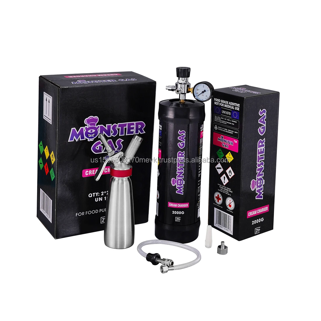 Monstergas 2.2l Whipping Cream Gas Tank Pallet Orders Available Whip Cream Chargers For Cake