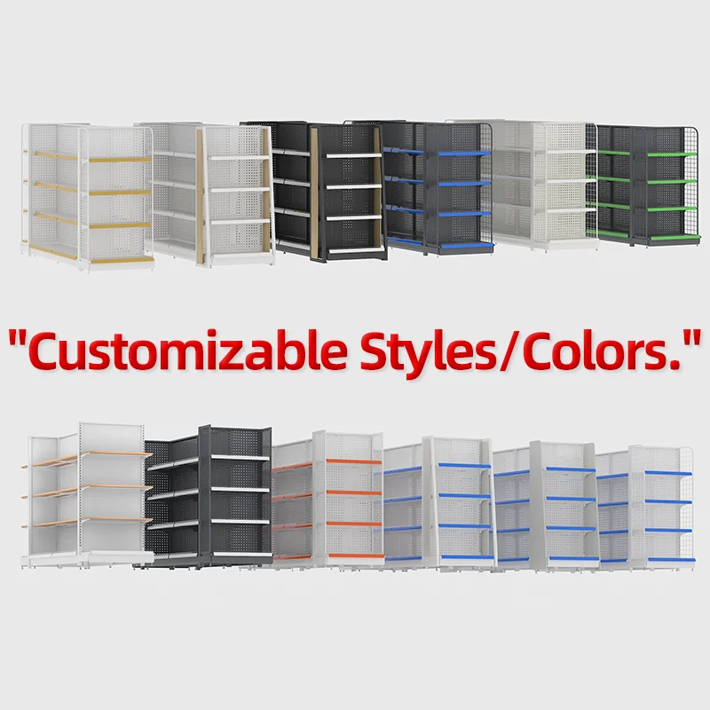Runda 20 Customized Metal Display Racks Grocery Shelving Supermarket Display Rack Stock Market Hardware Store