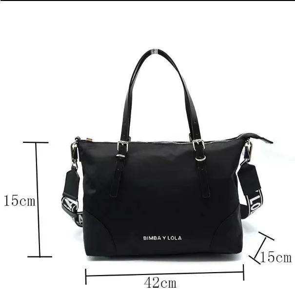 Spanish Brand Handbag Large Capacity Nylon Work Zipper Closed Shopping Bag Buy 2023 Drop