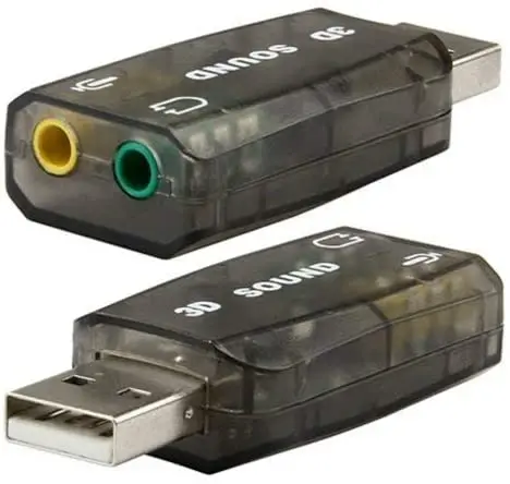 3D External Drive-Free USB Sound Card 5.1 Channel USB Audio Adapter with 3.5mm Audio Jacks