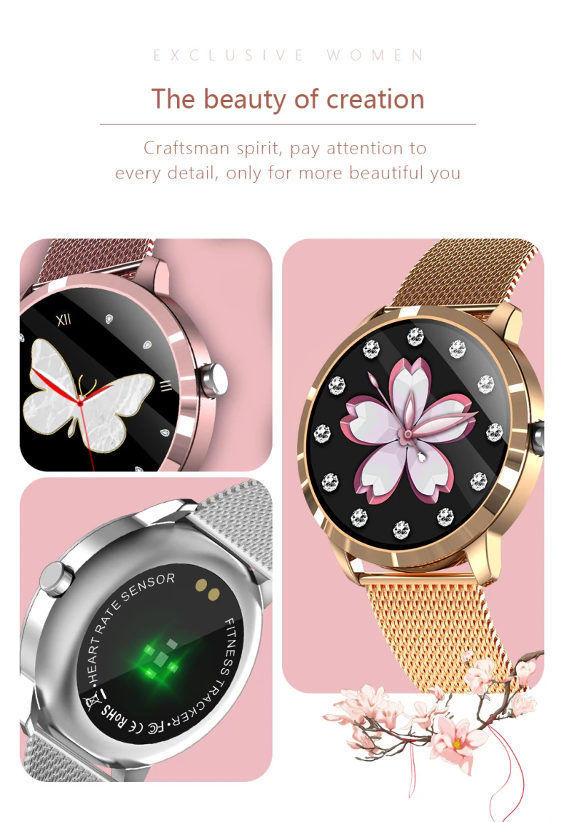 Steel Gold Smartwatch Q8L Blood Pressure Heart Rate Sport Smart Watch for Women Men Smartwatch (3).jpg