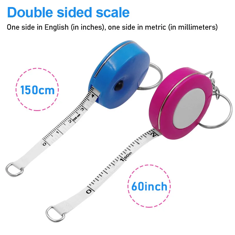 Double Sided Dressmaker Tape Measures, Soft 1.5m 60 Inch Tailor