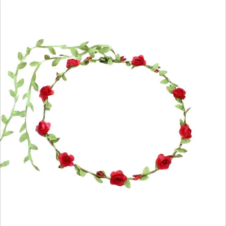 Лидер продаж, свадебный головной убор невесты в богемном стиле, цветочная гирлянда с цветами