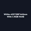 Blanc-425*200*445mm avec 4 FANS de RVB