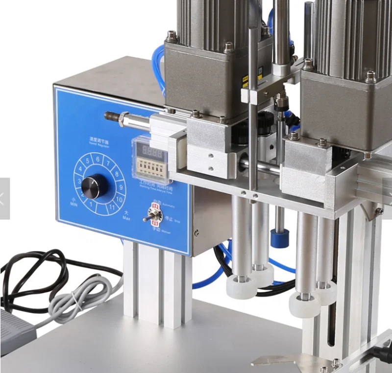 
Полуавтоматическая компактная машина для запечатывания крышек стеклянных бутылок, портативная машина для запечатывания крышек пластиковых стеклянных бутылок с одной головкой 
