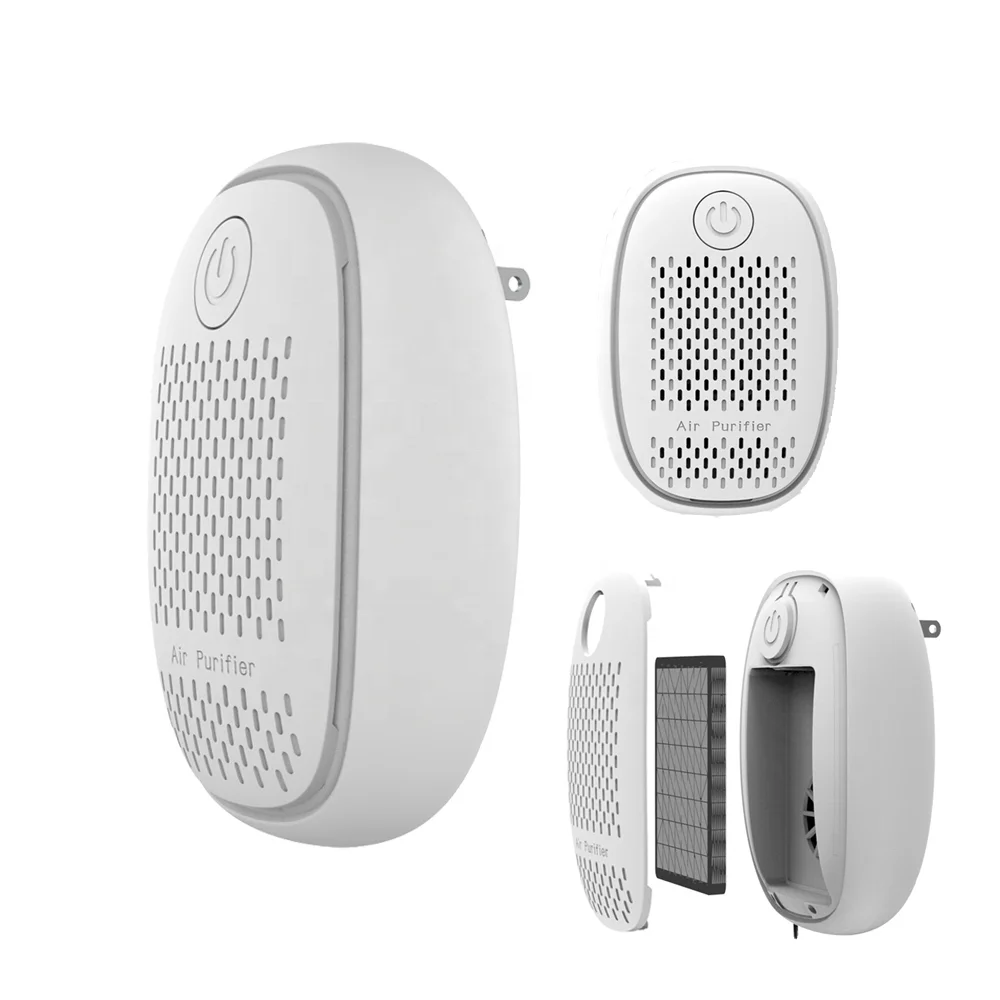 Compact Wall Plug Air Purifier Silent Mini Ionizer Air Cleaner Eliminate Smoke Dust Pollen for Home Office Toilet Pet Space 7