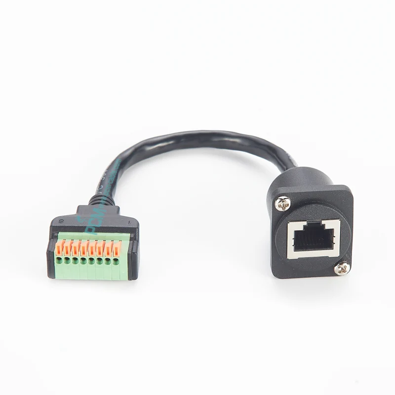 RJ45 8P8C Panel Mount Breakout Board with Screw Terminal