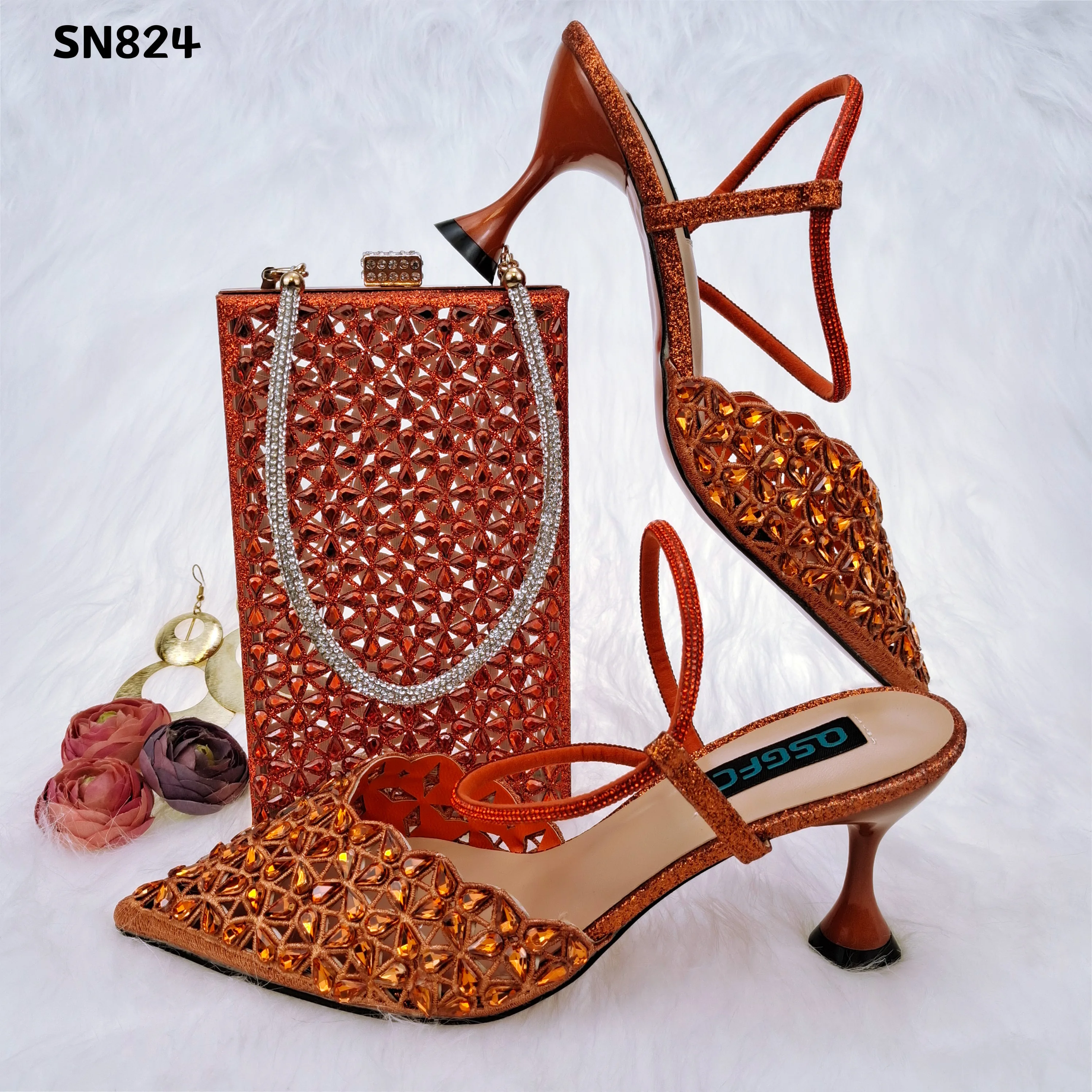 2022 New Designs Italian Shoe and Bag Set in African Women Shoes Matching Bag Set Ladies High Heels Hot Sale