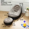 Gray large modular sofa + foot pump / 116*98*83cm