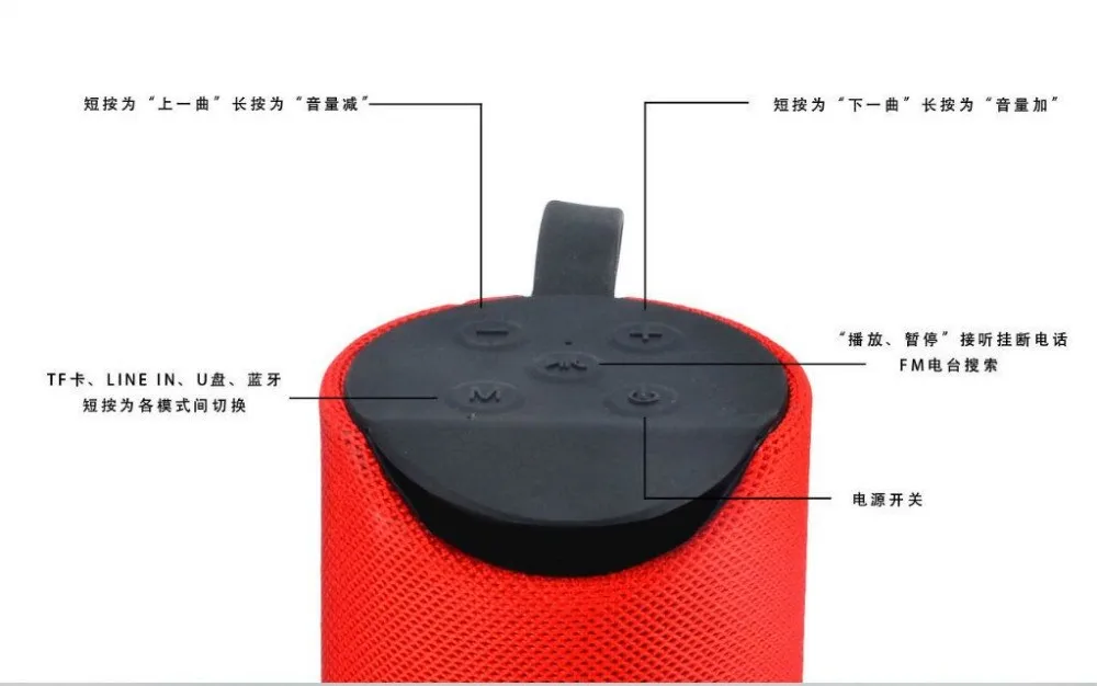 T&G TG113 IPX4 portable bluetooth speaker outdoor waterproof audio wireless TF card TG bass speaker - ANKUX.COM