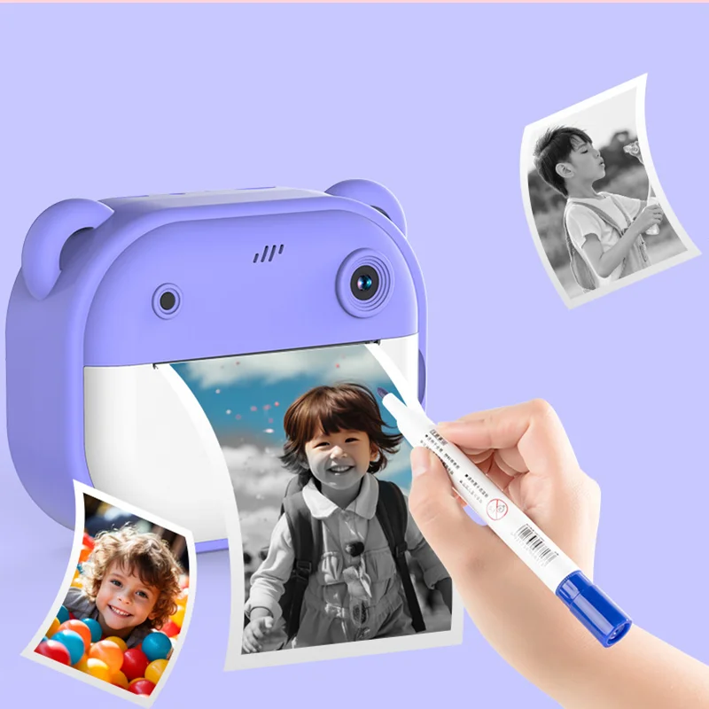 キッズHD 1080P 2400万画素ミニデジタルカメラインスタントプリント