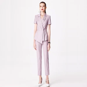 Ladies' Summer 2-Piece Fashion Formal Suits Customizable Skinny Blazer and Pants Design