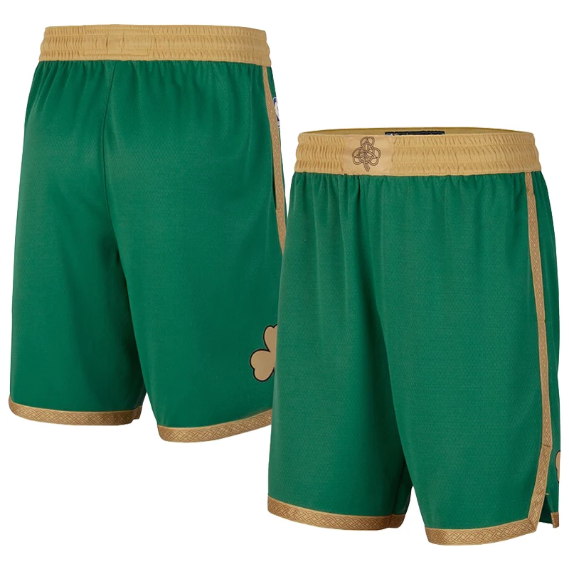 Mens Embroidery Basketball Fan Shorts The fine mesh Design of The Shorts Soft and Skin-Friendly Repeatable Cleaning Boston Celtics Basketball Shorts 