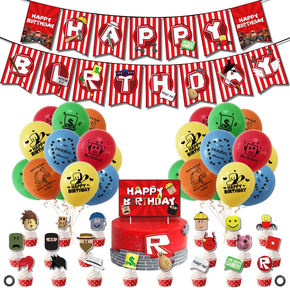 Roblox Jogo Balão De Alumínio Desenhos Animados Robô Menina Menino  Decoração Da Festa De Aniversário Do Chuveiro De Bebê Crianças Brinquedo  Globos De Ar Suprimentos