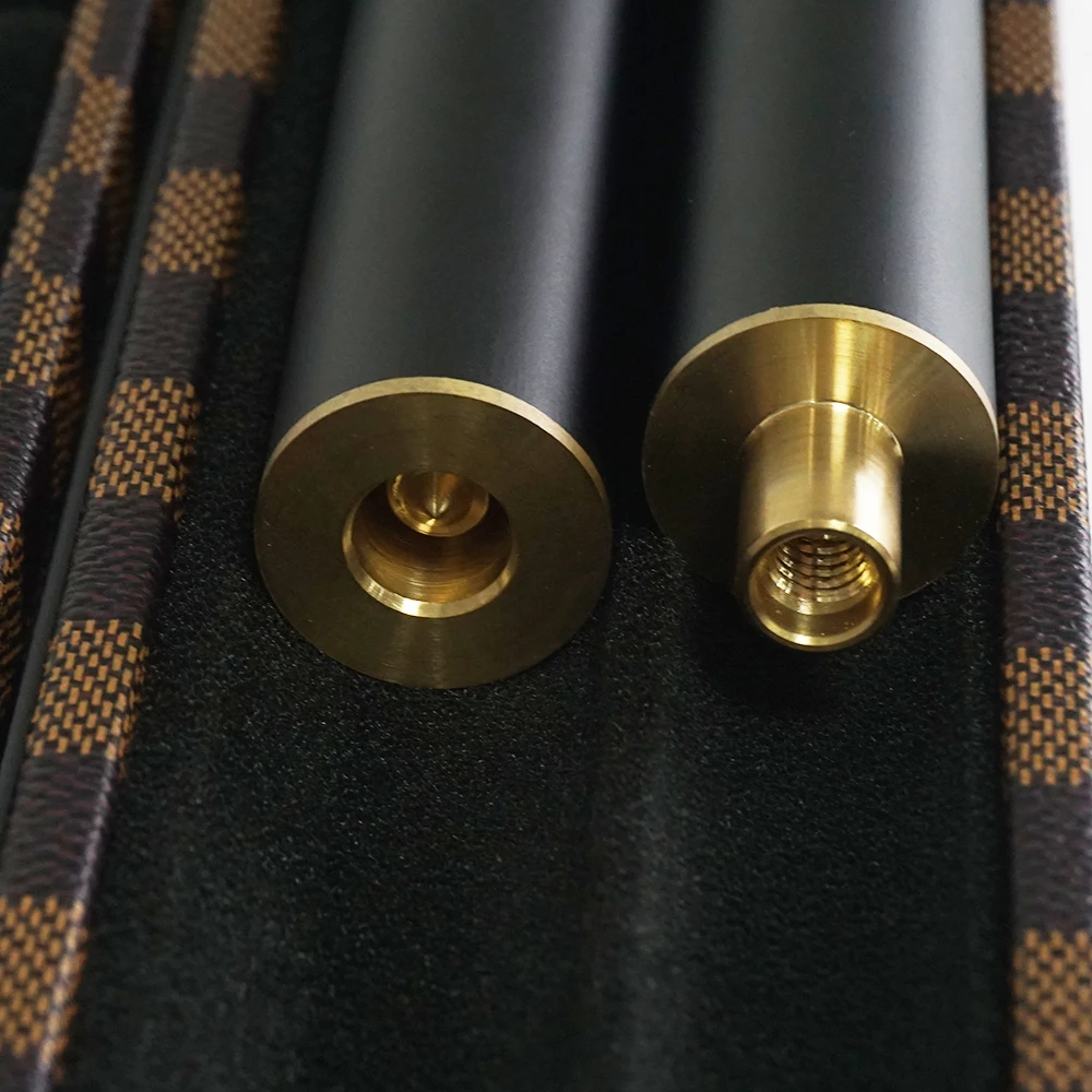 Handmade Custom 3 / 4 Jointed Pool Cue High Quality 9-10mm Head Ebony Solid Wood Cue with Snooker Cue Case