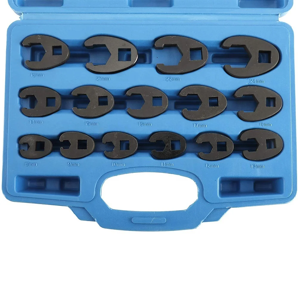 Viktec 15 Piece Crowfoot Flare Nut Wrench Set For 3/8inch And 1/2inch ...