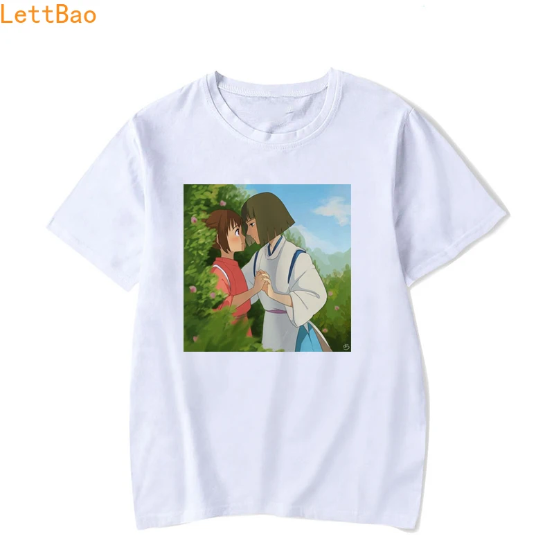 Wholesale Studio Ghibli Miyazaki Hayao Spirited Away No Face Man Faceless Totoro Men Women White Cotton Tops Aesthetic T Shirt Buy T Shirt Men Hemp Clothing Shirt Printing Product On Alibaba Com