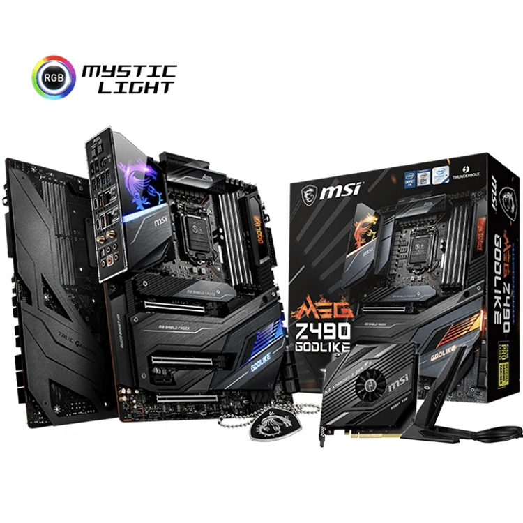 中古MSI MEG Z490 GODLIKEゲーミングマザーボードIntel Z490チップ