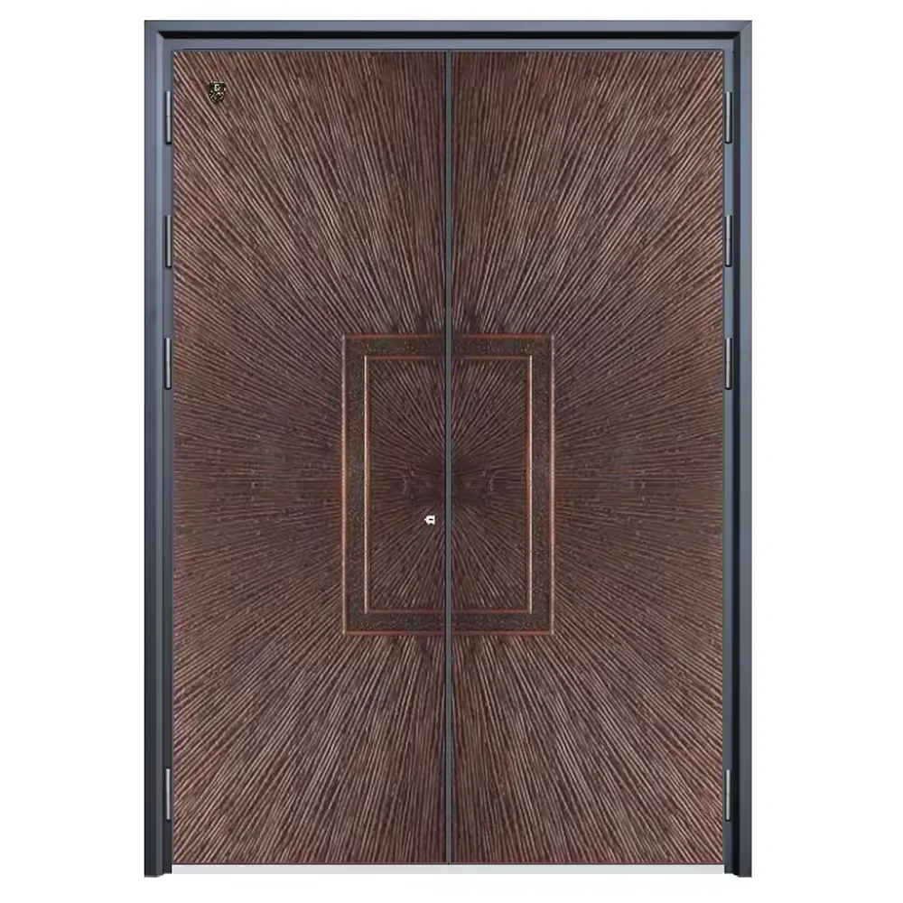 Luxury Villa Entrance Security Pivot Door Modern Porta Front Entry Exterior Aluminum Pivot Door with Glass Sidelight