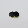 C1# Agate noire hexagonale