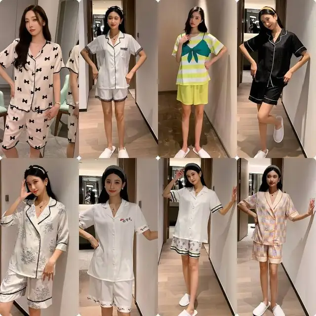 Women's custom short sleeved Modal sleepwear set soft women's sleepwear