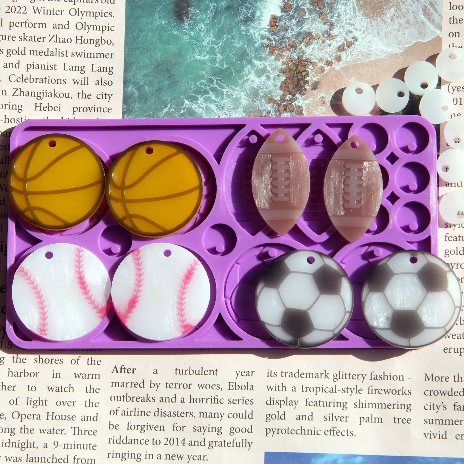 DIY Keychain Silicone Epoxy Resin Mold for Jewelry & Crafts for Cake Tools  Jewelry Keychain Mold manufacture