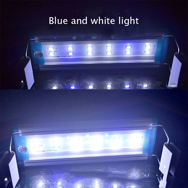 Promotion Aquarium MS Series LED Blue and White Light Bracket Aquarium Lamp Retractable Light Stand