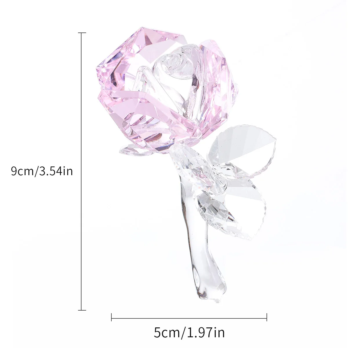 product colorful crystal rose ornaments figurine for home decor and business gifts unique and elegant design-9