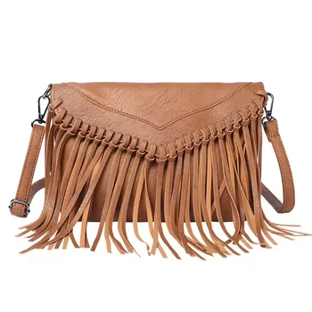 Tassel Handbags Purses Crossbody Bags for Women Leather Western Fringe Purse