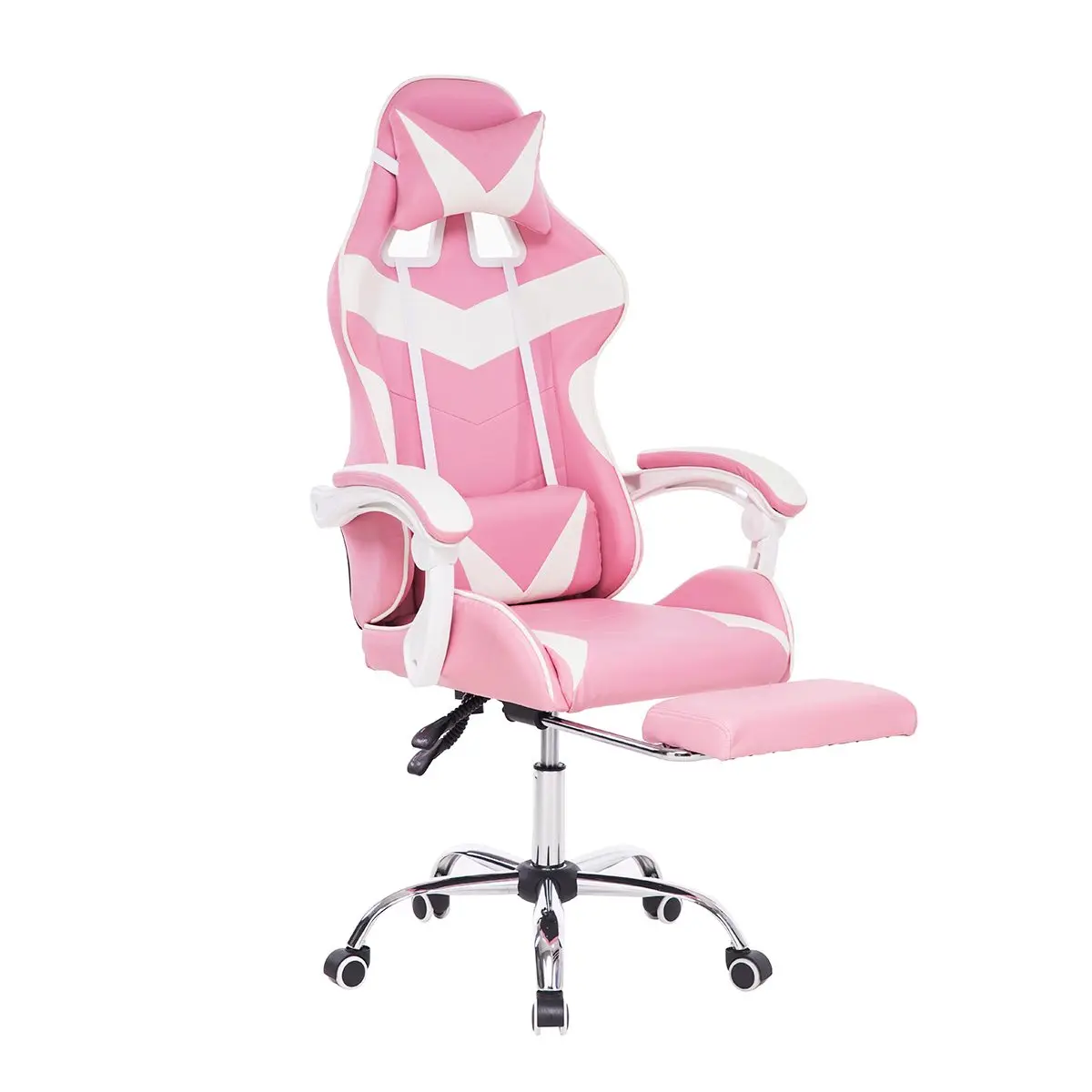 New Innovation Customize Product Pu Leather Modern Swivel Pink Neck Pillow Lumbar Support Racing Gaming Chair Buy Gaming Chair Computer Gamer Desk Chair Household Gaming Chair Product On Alibaba Com