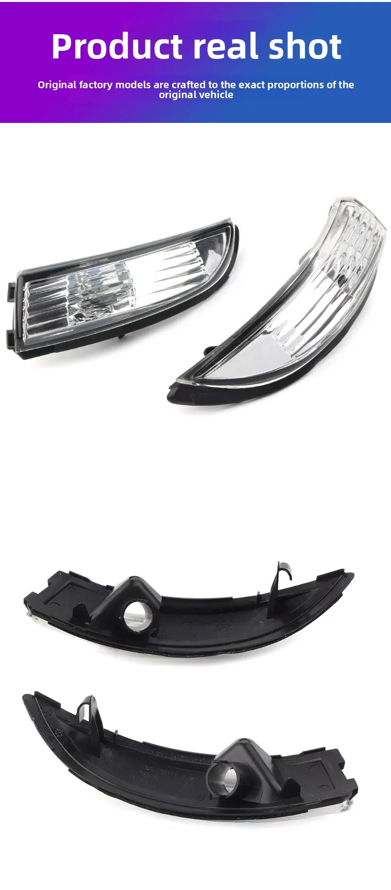 8A6113B381AF 8A6113B381AD Ford Fiesta VI 2009-2017 Side Mirror Frame Cover Glass Lamp - Image 2